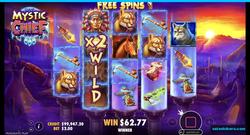 Free spin resolves with expanded 2x wild