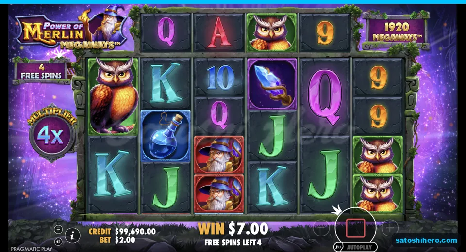 Free spins sit at a four times multiplier