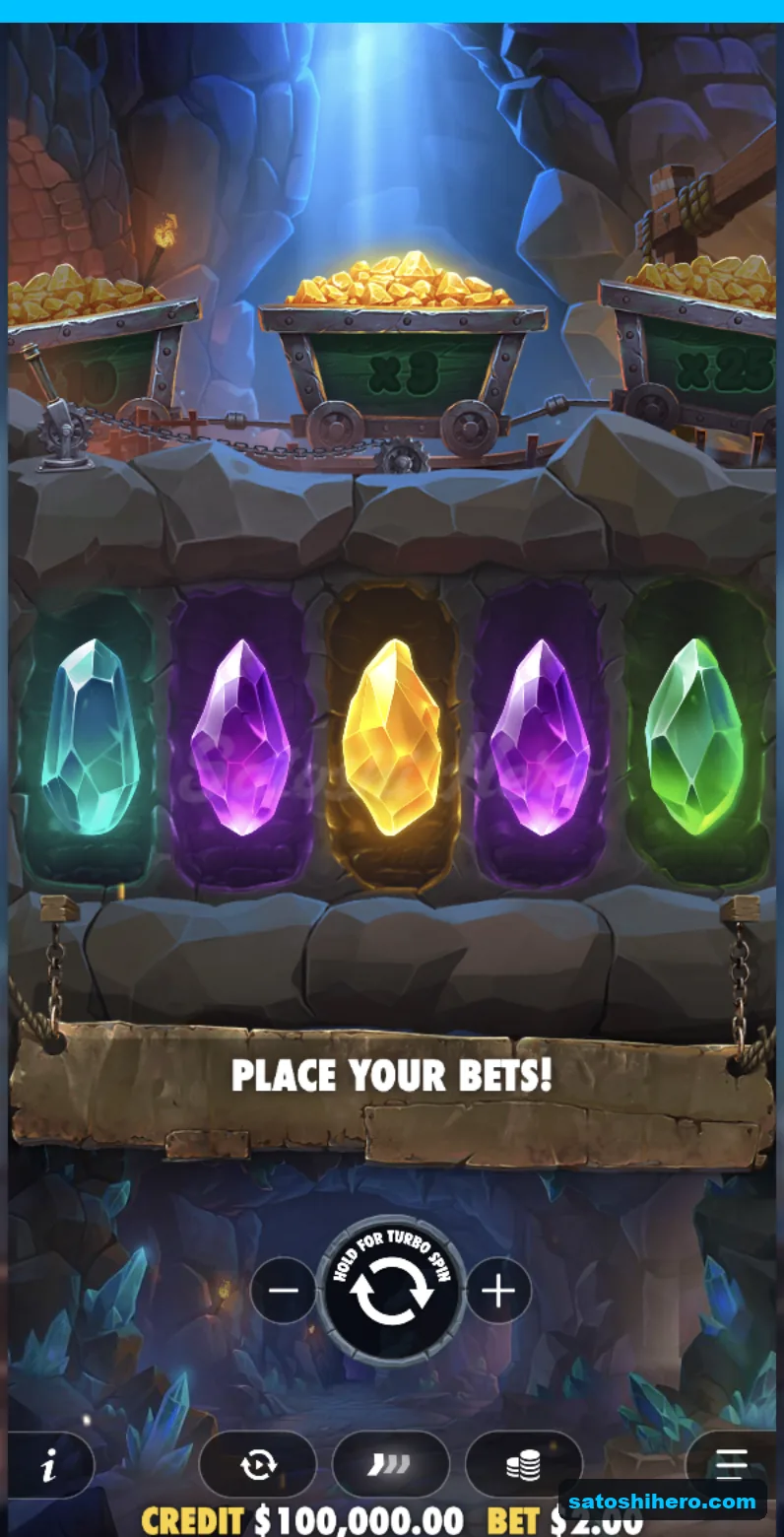 Idle crystal row with loaded multiplier carts