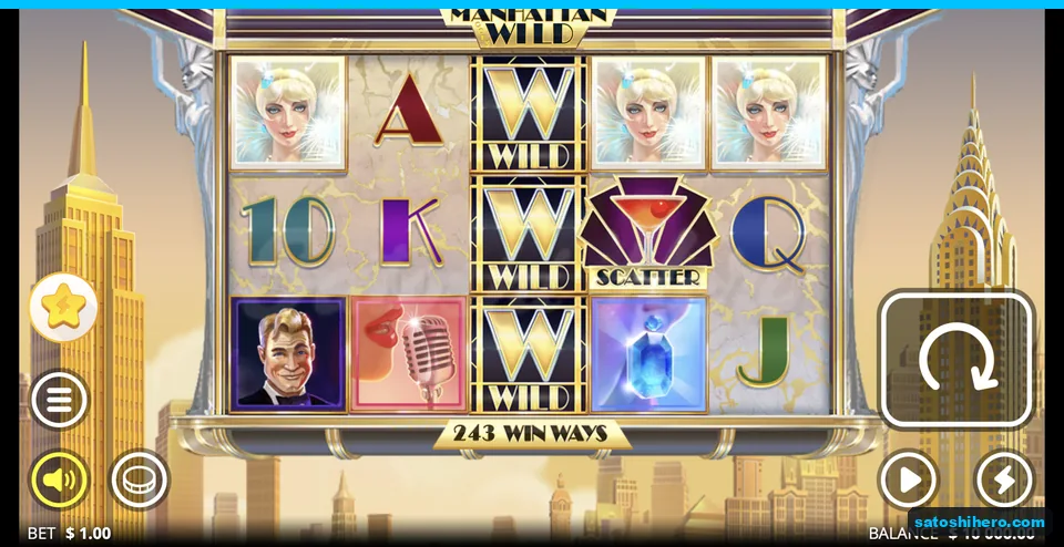Gold art deco reels show Betty and Wild