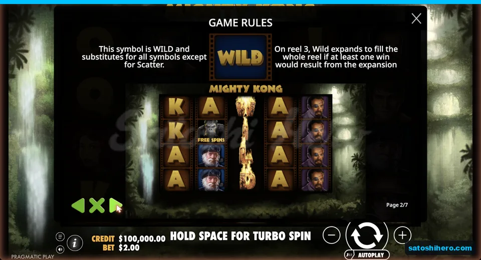 Wild rules show reel three expansion