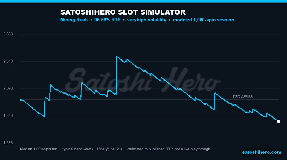 Simulation graph shows wide session outcomes