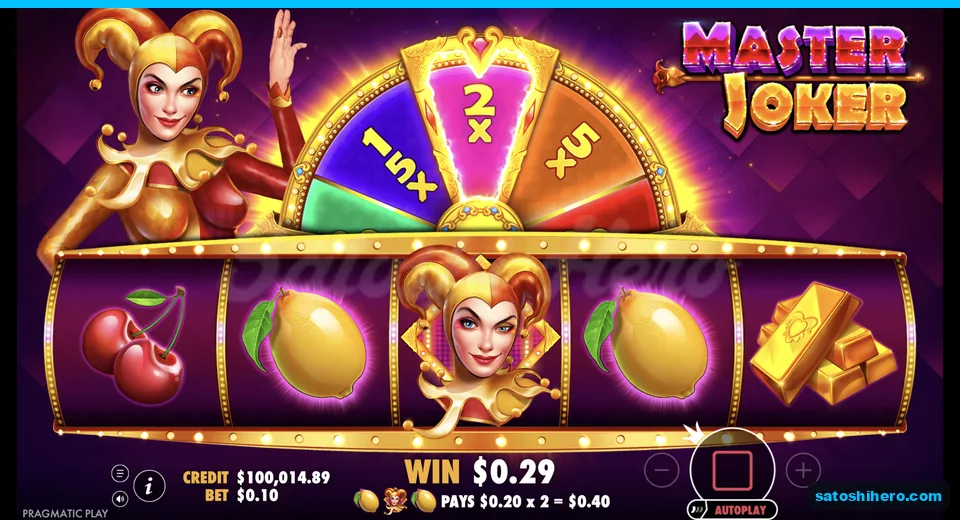 Line win resolves with lemons and a wild joker