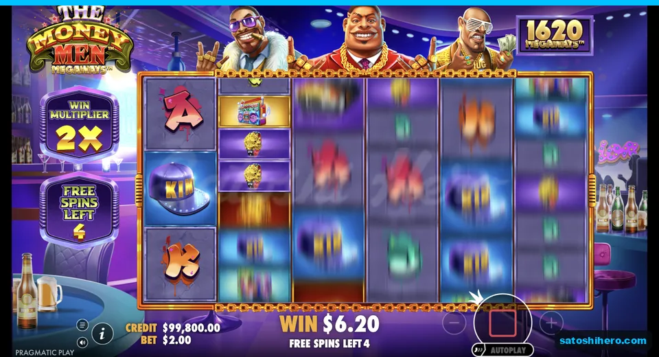 Free spins continue with 2x multiplier showing