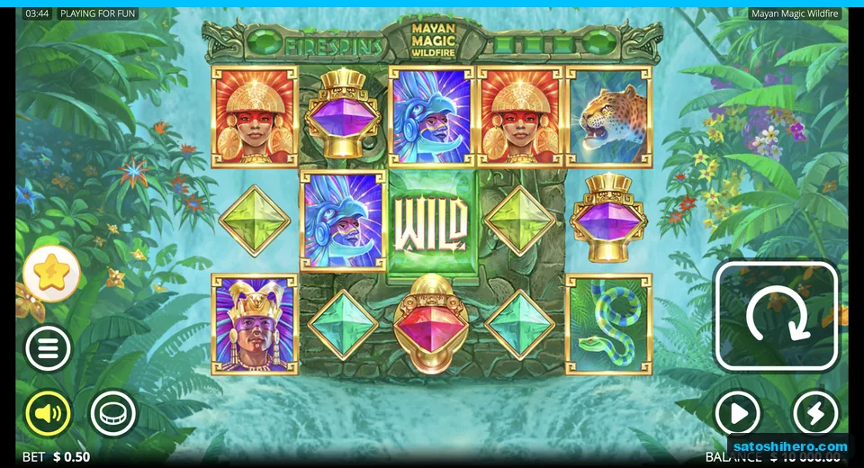 Jungle grid shows masks and gem symbols