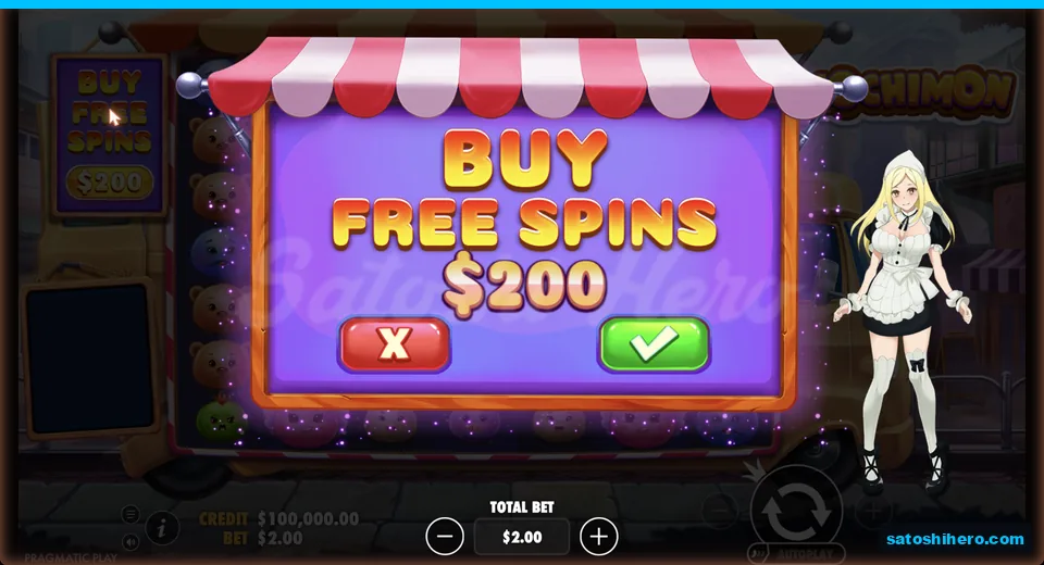 Buy menu opens at the live stake