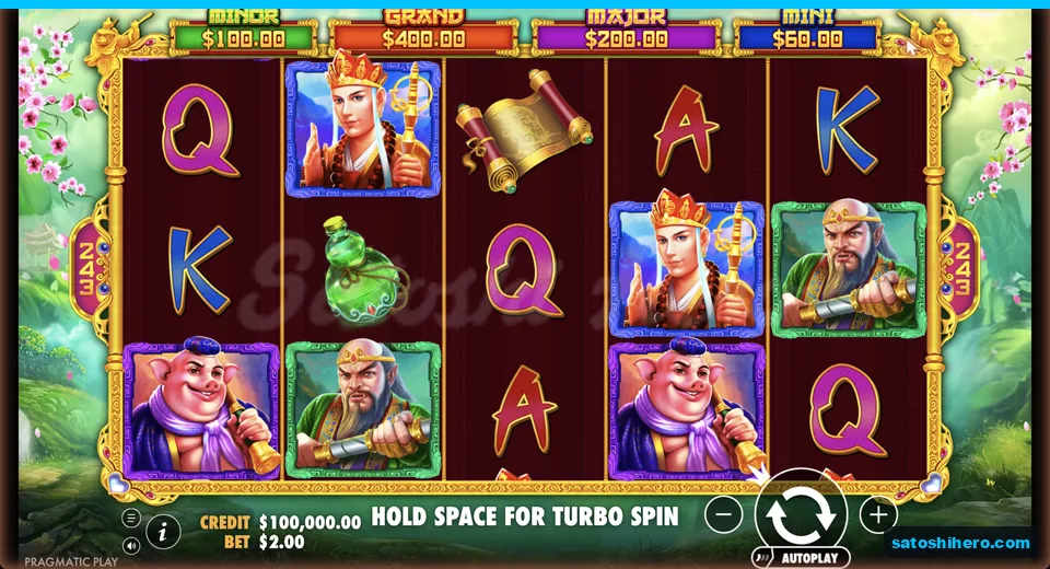 Board rests with jackpot meters above reels