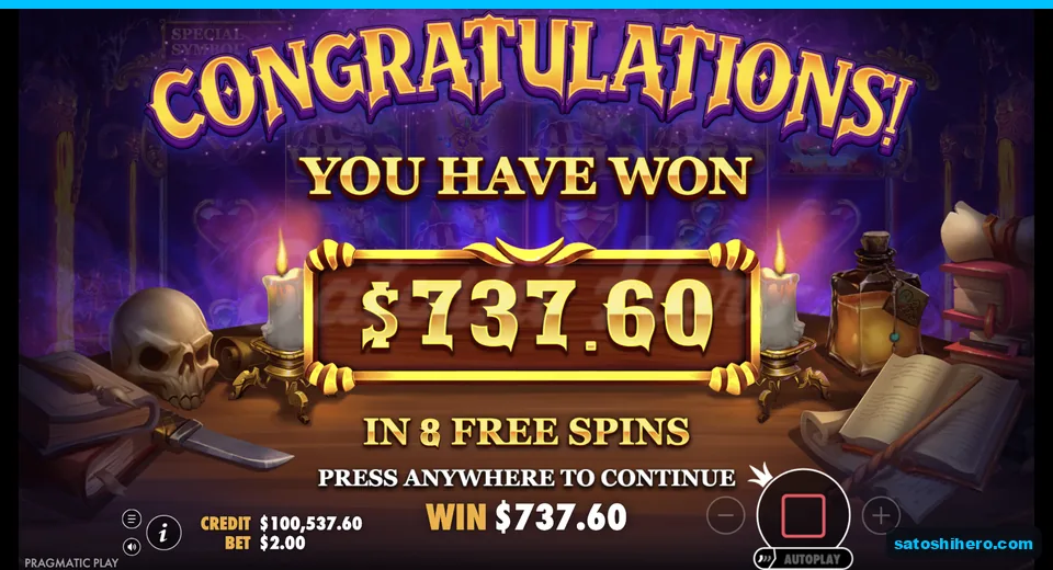 Collect screen shows a $737.60 payout