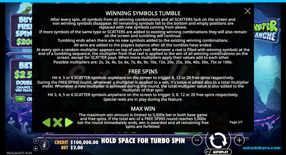 Rules panel explains locked symbols and tumbles