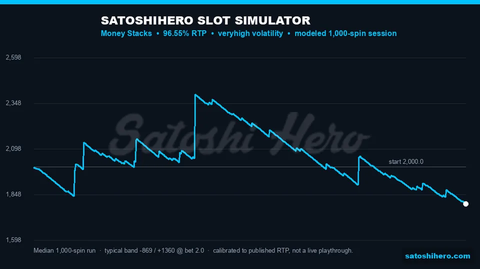 Blue balance curve drops with sharp feature spikes