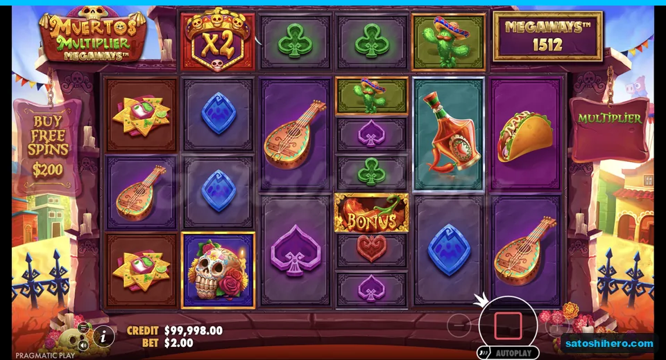Wild multiplier and fire skull appear on grid