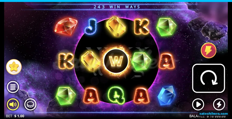 Circular gem board surrounds black hole
