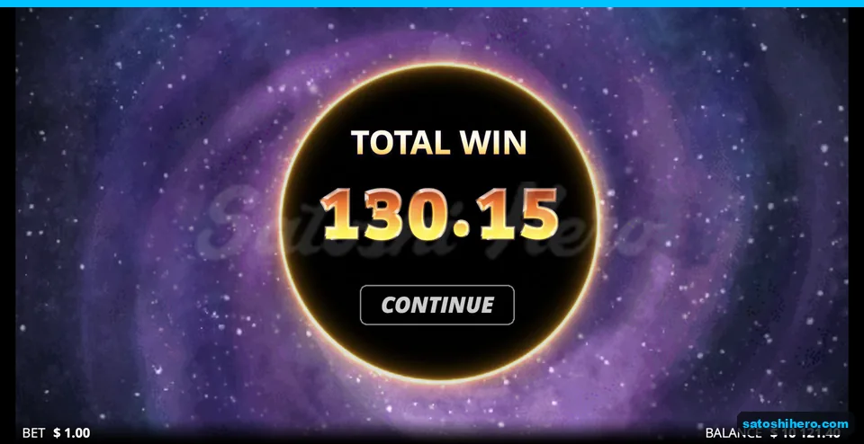 Total win screen shows 130.15 dollars