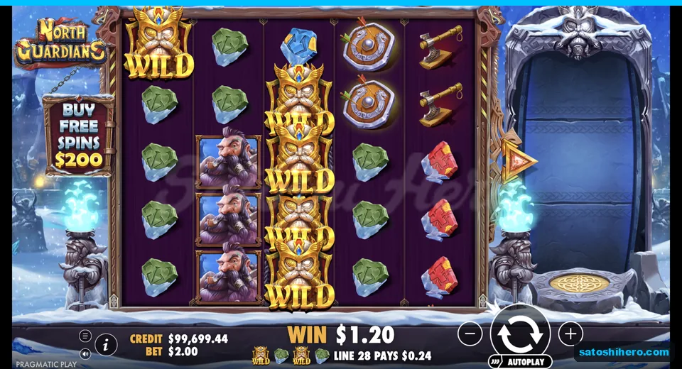 Line win resolves with central helmet Wilds