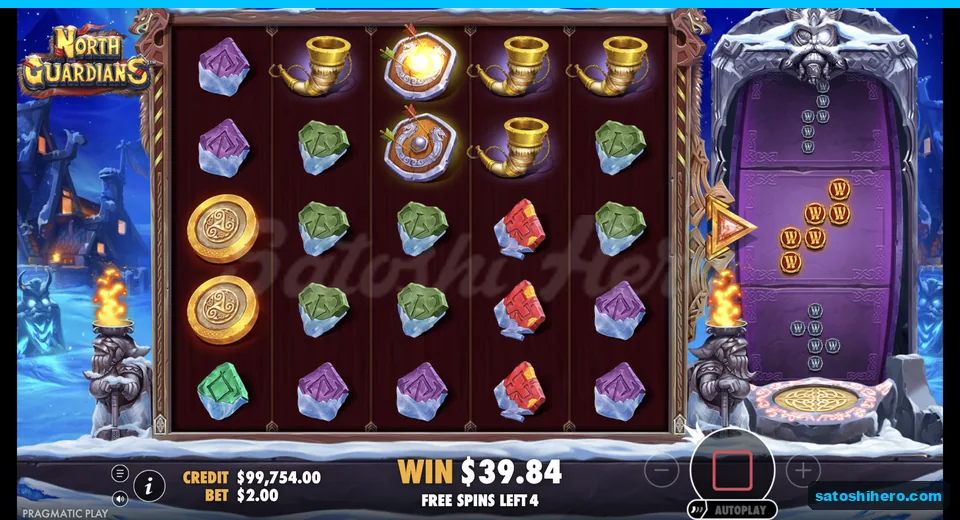Free spins run with lit level panel