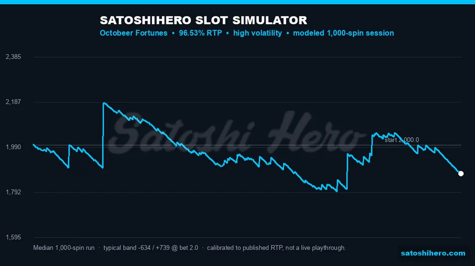 Simulator curve drifts below starting balance