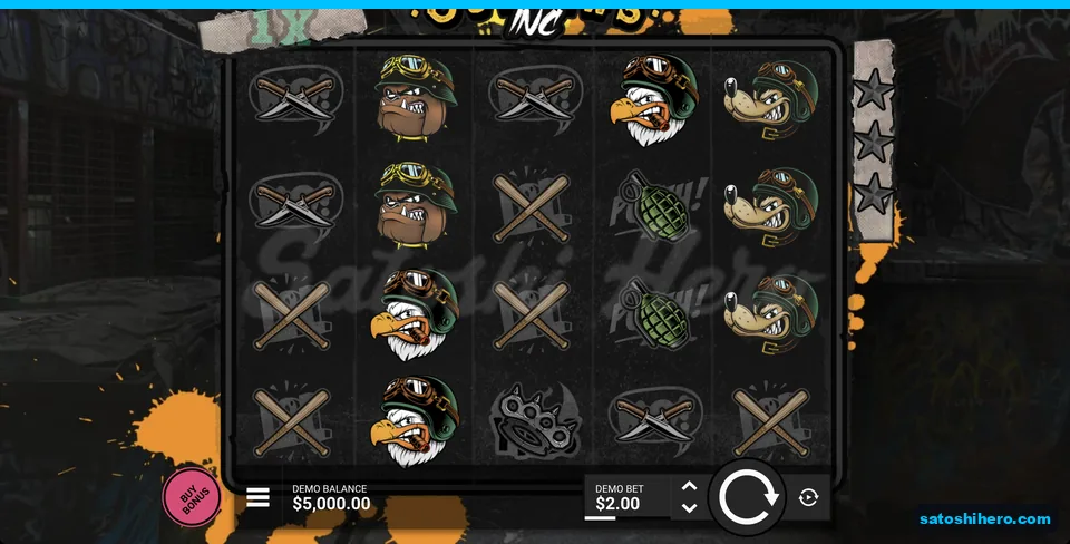Animal outlaws on dark five by four grid