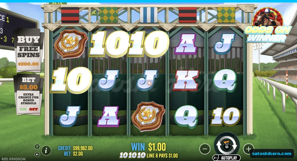Line win resolves with three tens