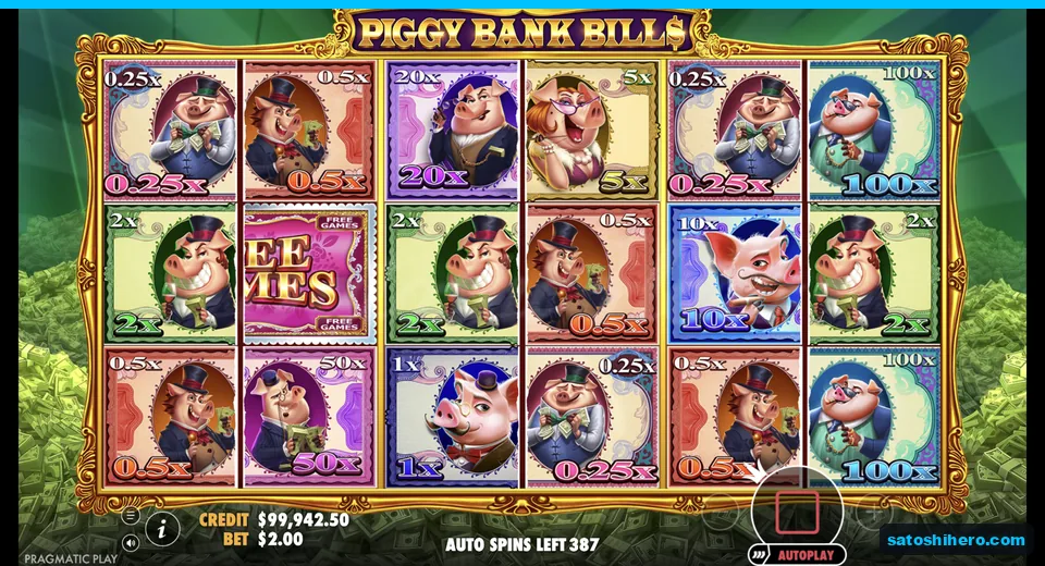 Settled reels show bill halves and Scatter