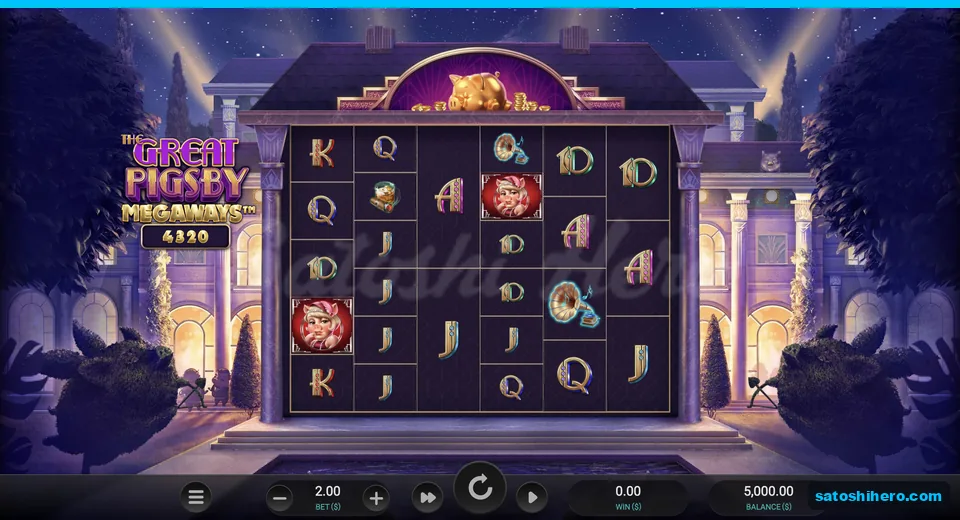 Golden piggy bank above mansion reels