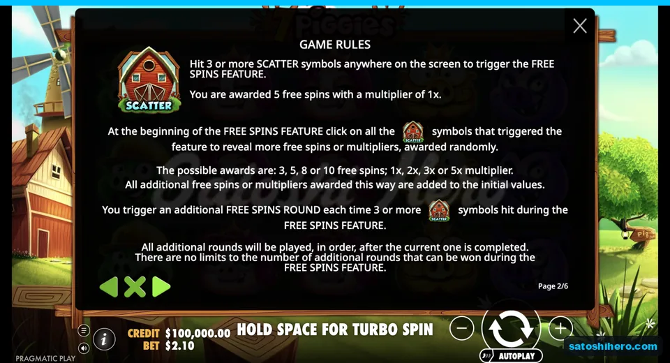 Rules page shows barn Scatter awards