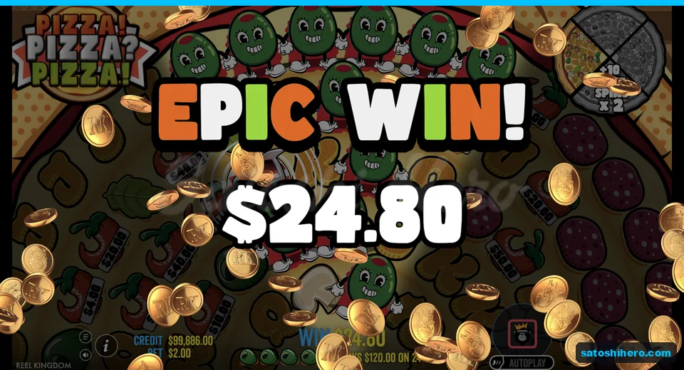 Epic win resolves over olive symbols