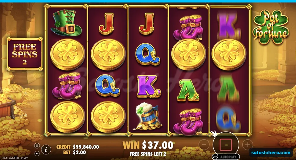 Bought free spins show locked wild pots