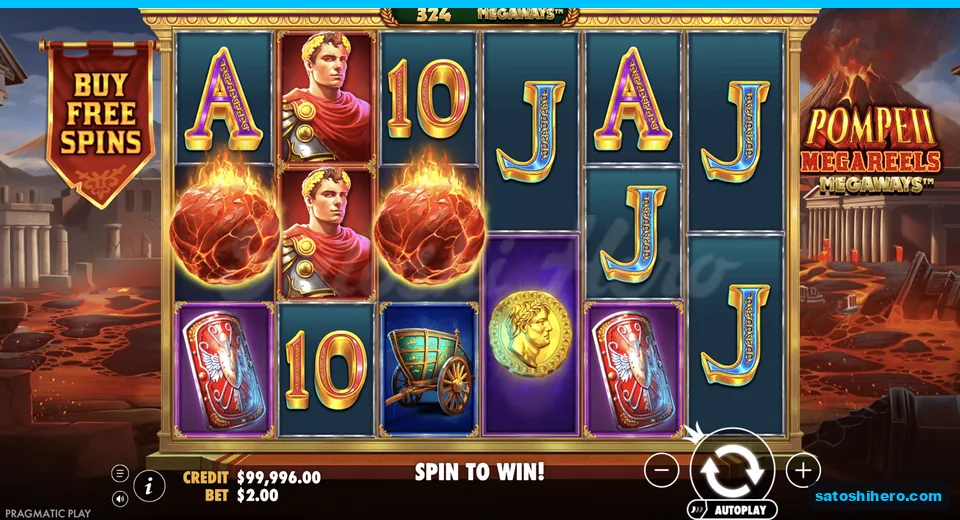 Two Scatters land beside Caesar and coin symbols