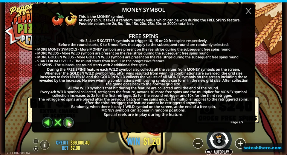 Rules page shows money symbol values