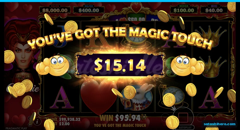 Coin shower lifts the spin win