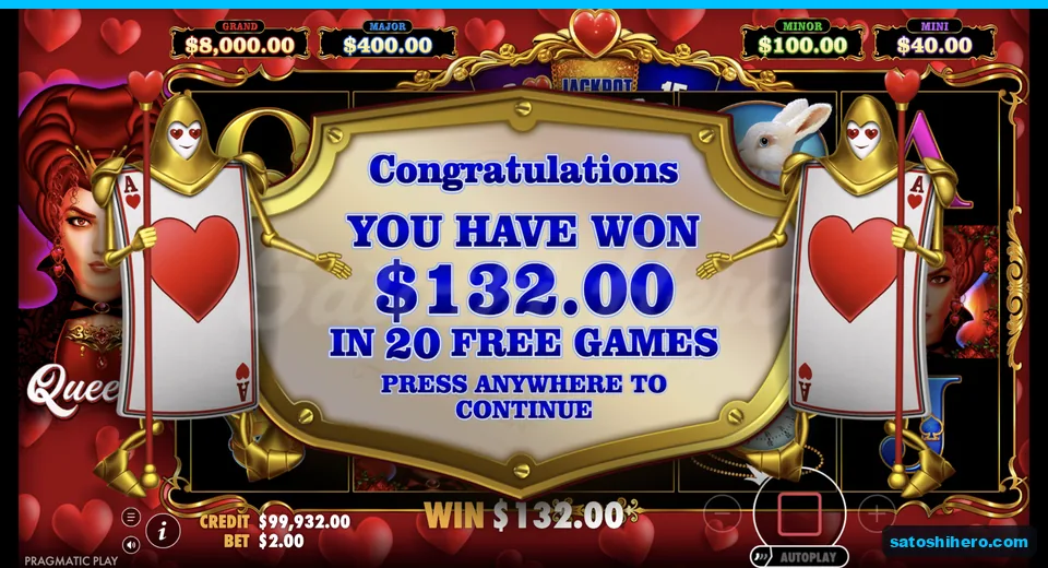 Collect screen shows $132.00 won
