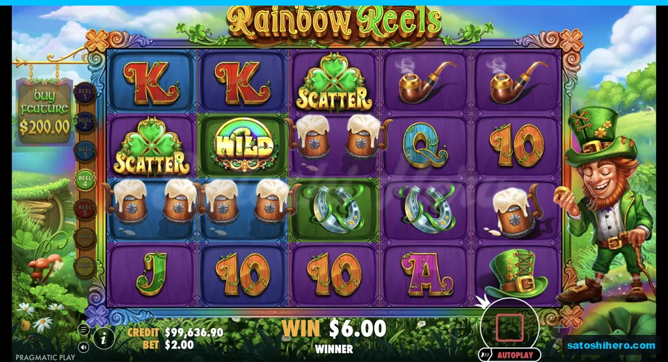 Base win resolves beside two Scatters