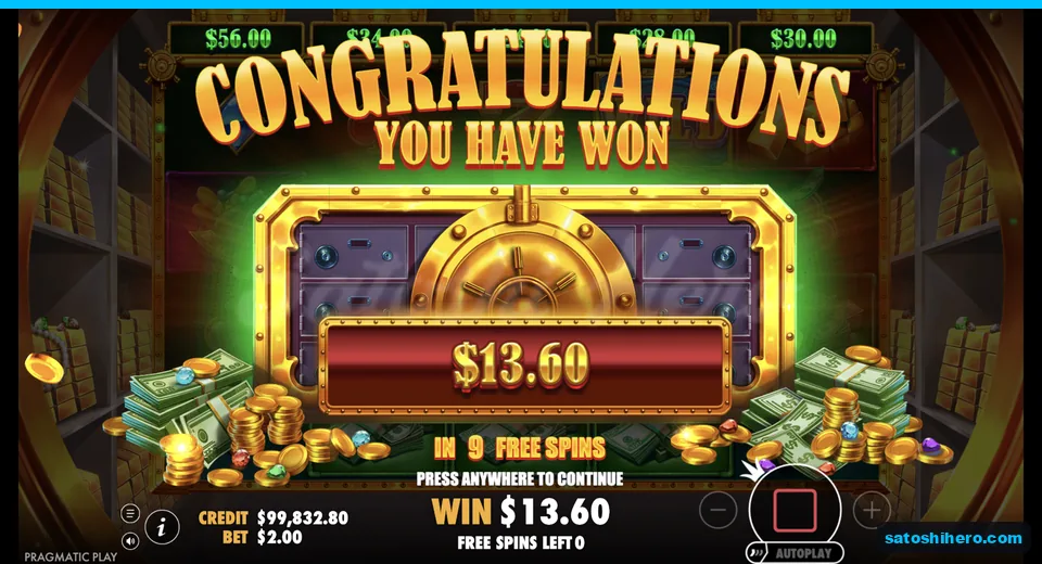 Collect screen pays $13.60 after buy