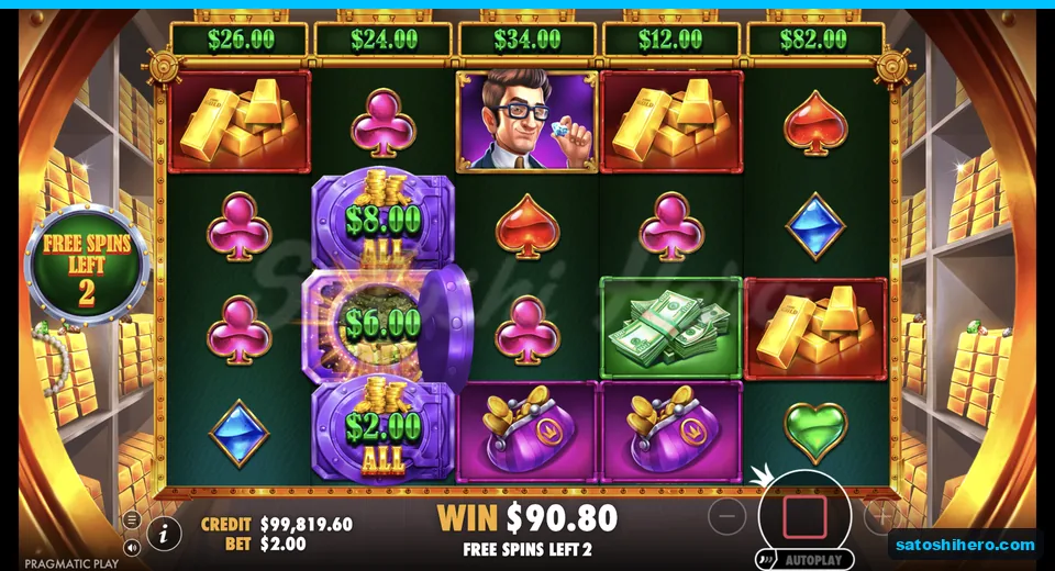 Free spins continue with five bank values