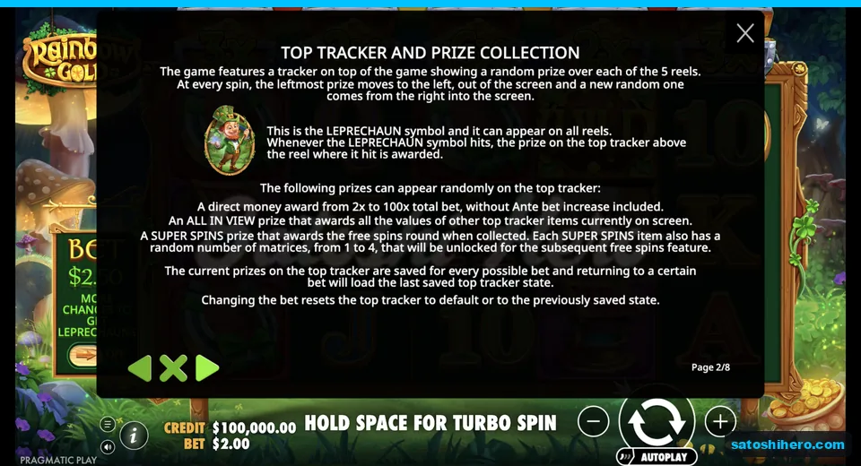 Collector symbol sits beside the prize tracker