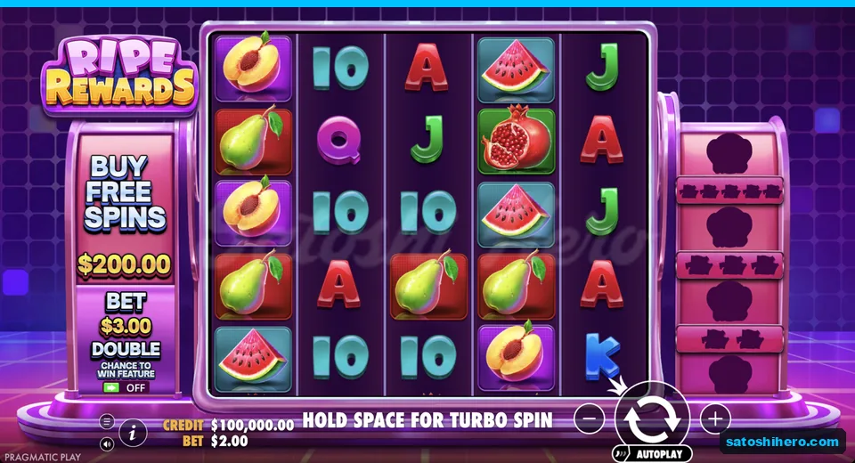 Settled fruit grid at two dollar bet