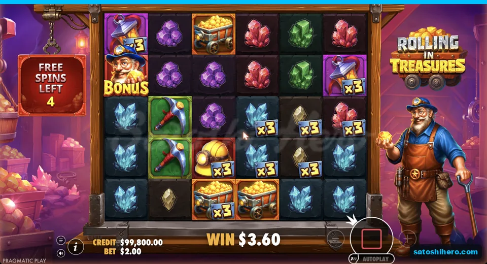 Free spins continue with 3x overlays