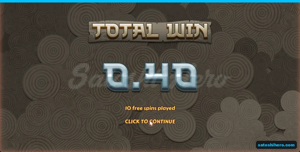 Total win screen shows $0.40 collected