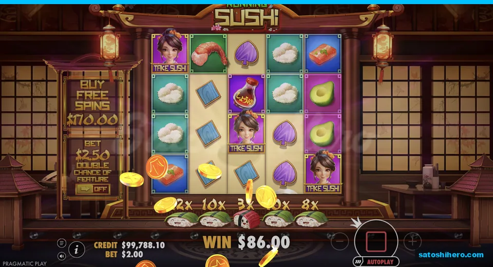 Collect symbols bank an eighty six dollar win