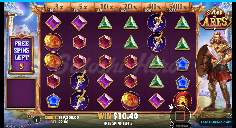 Bought feature shows ten dollars running win