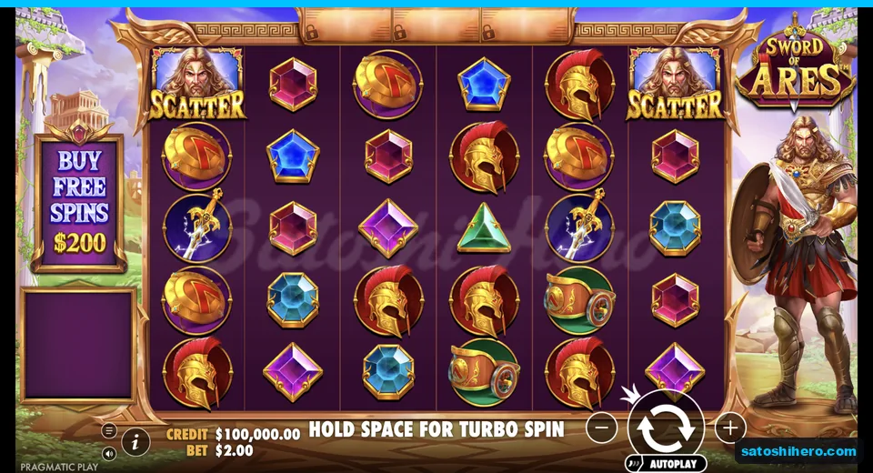 Reels show helmets shields gems and scatters