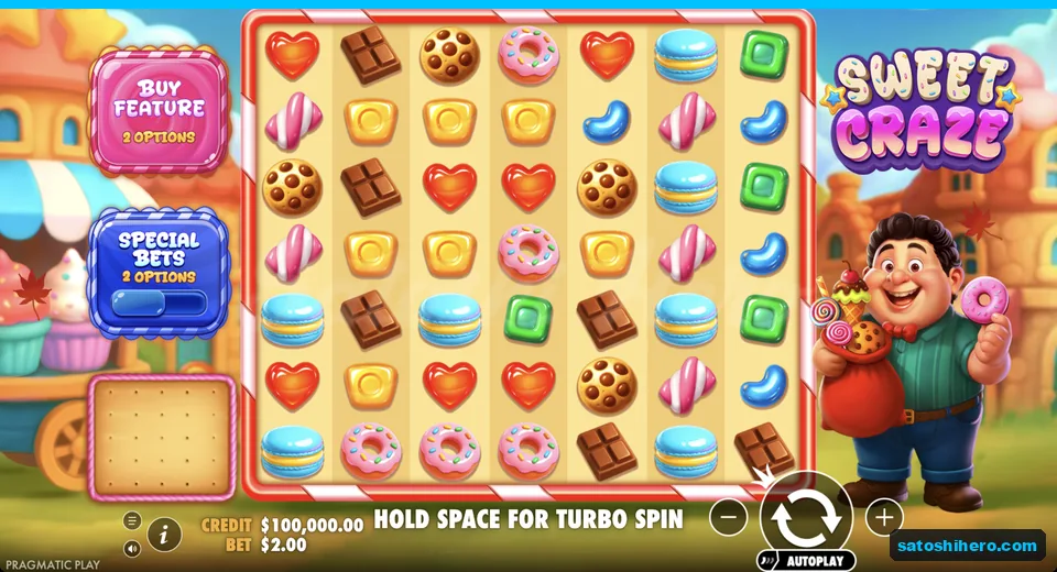 Idle candy grid at a two dollar bet