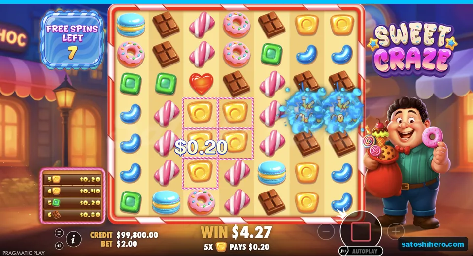 Bought free spins show seven spins left