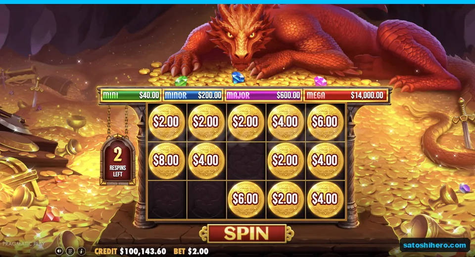 Money coins lock on the respin board