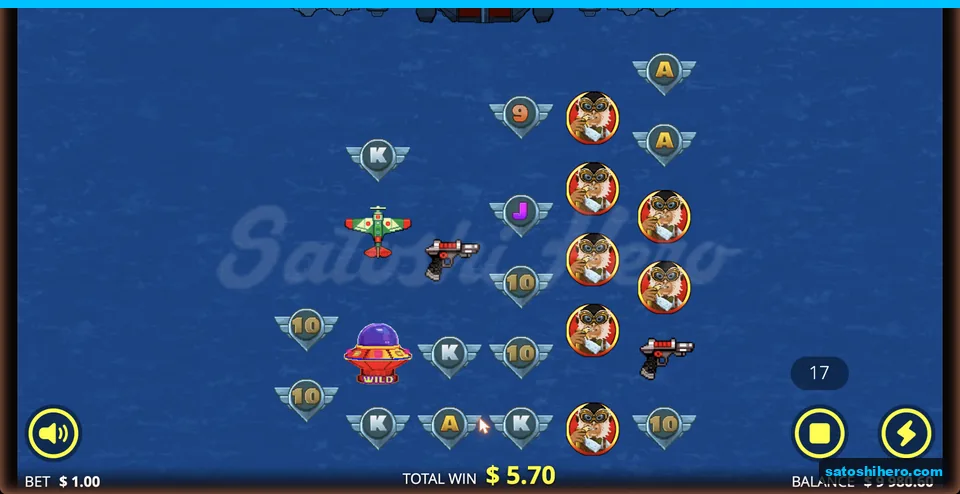 Monkey cluster with purple UFO win
