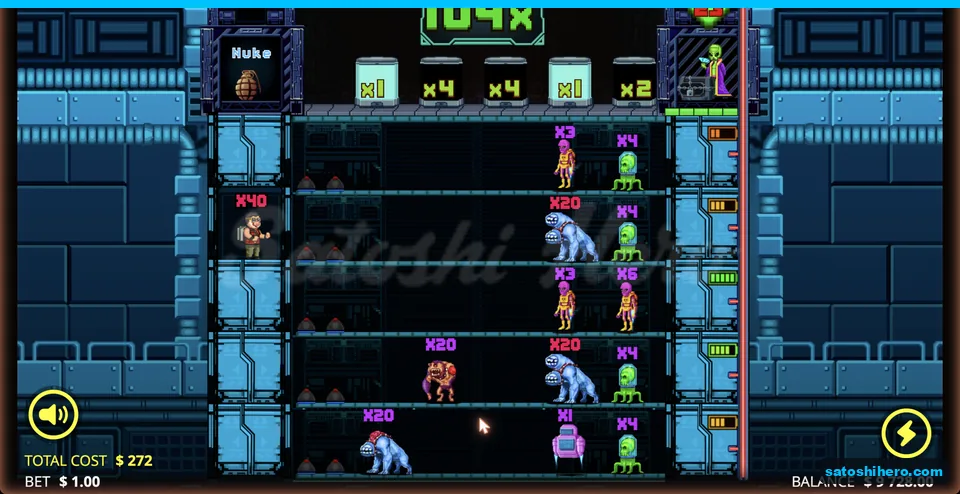Monkey firing at multiplier aliens