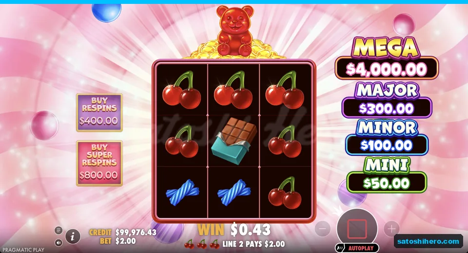 Line win counts up from three cherries