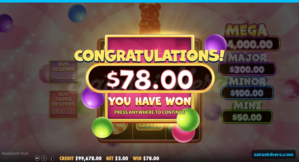 Feature result screen shows seventy eight dollars