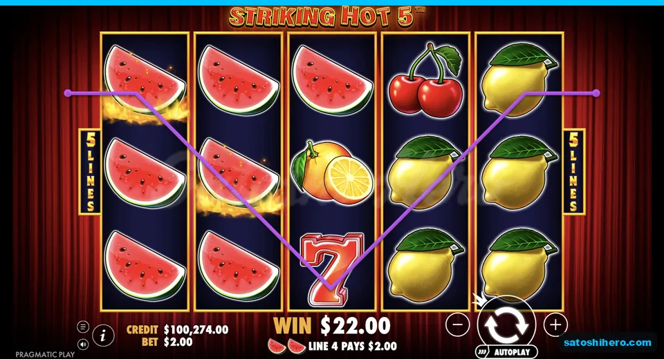 Settled board shows hot watermelons and red seven