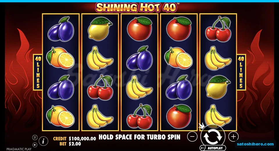 Grid rests with fruit symbols and bet bar